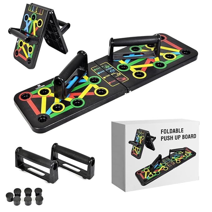 Foldable Push Up Board – Full Body Strength Training at Home 💪🔥