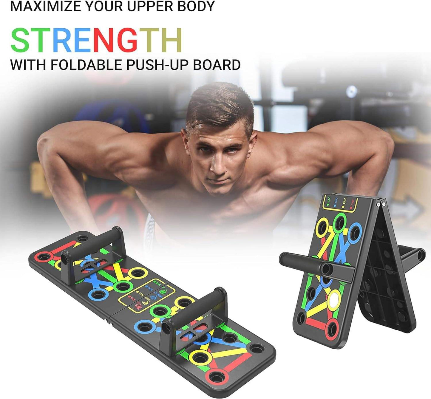 Foldable Push Up Board – Full Body Strength Training at Home 💪🔥