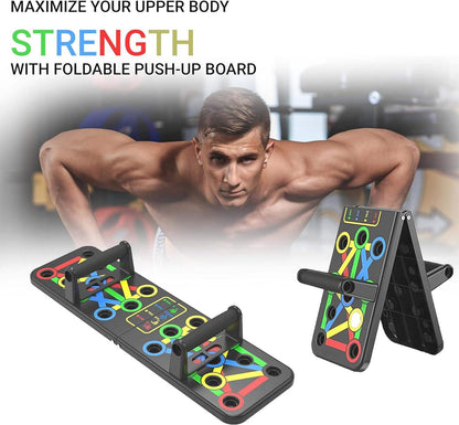 Foldable Push Up Board – Full Body Strength Training at Home 💪🔥