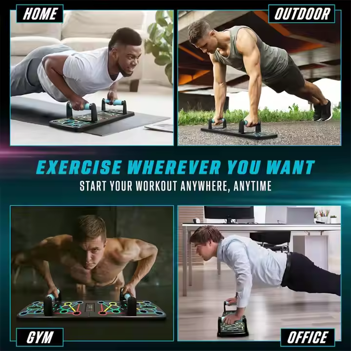 Foldable Push Up Board – Full Body Strength Training at Home 💪🔥