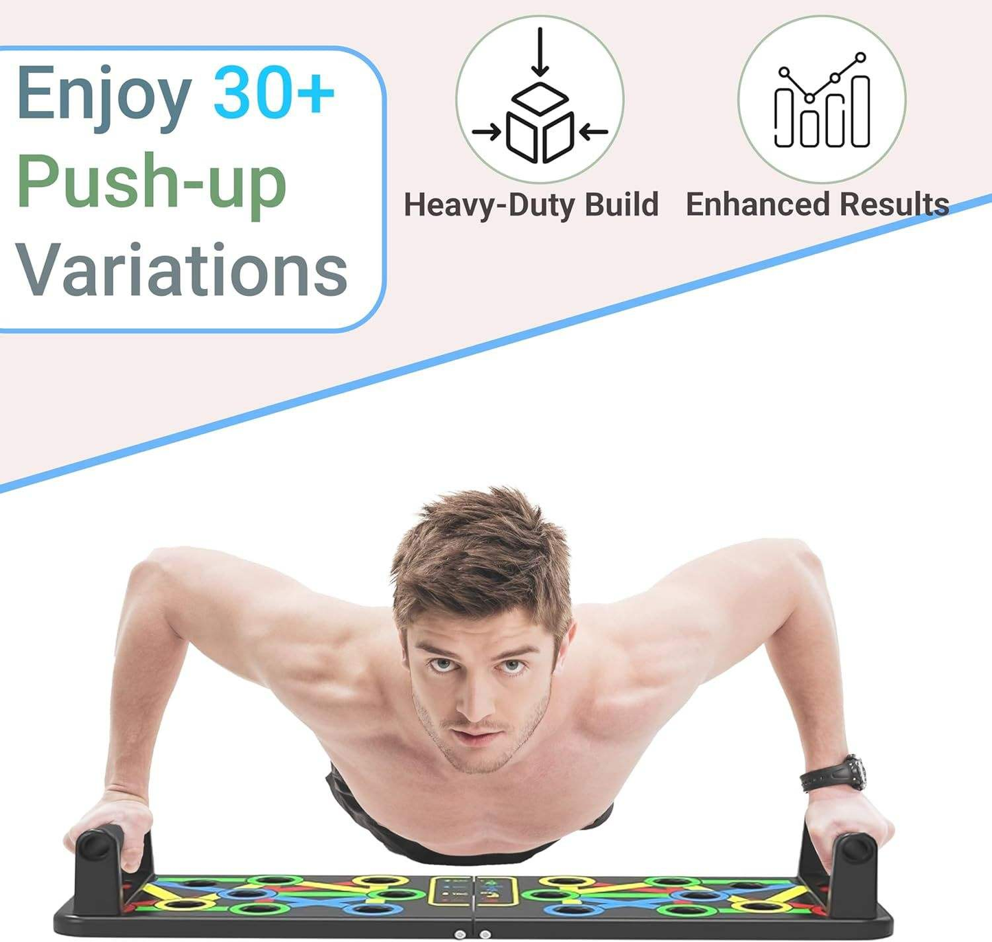 Foldable Push Up Board – Full Body Strength Training at Home 💪🔥