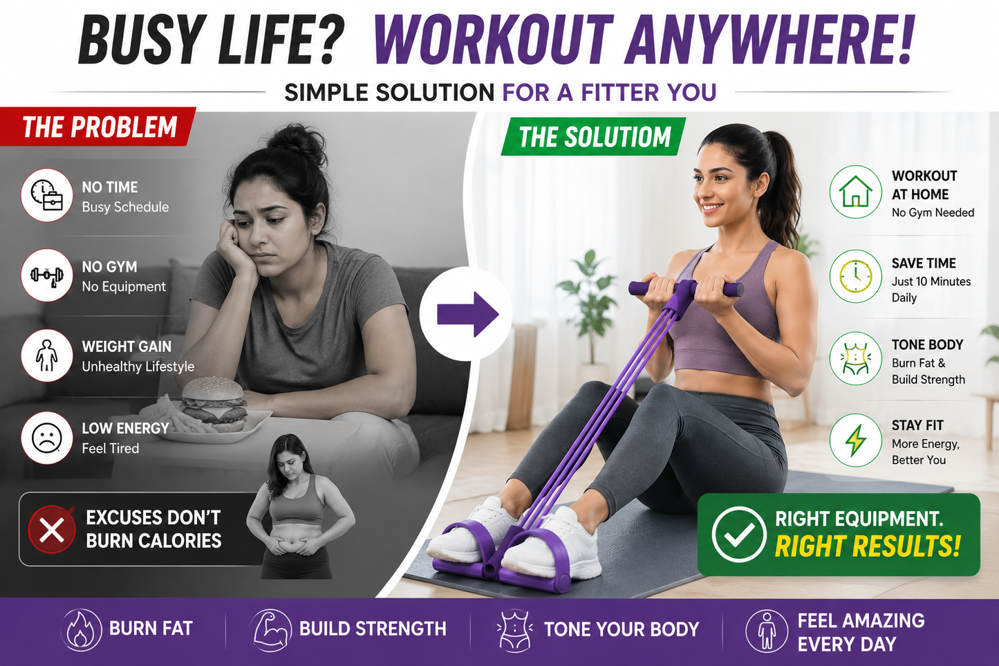 Multifunction Pedal Resistance Band Trainer